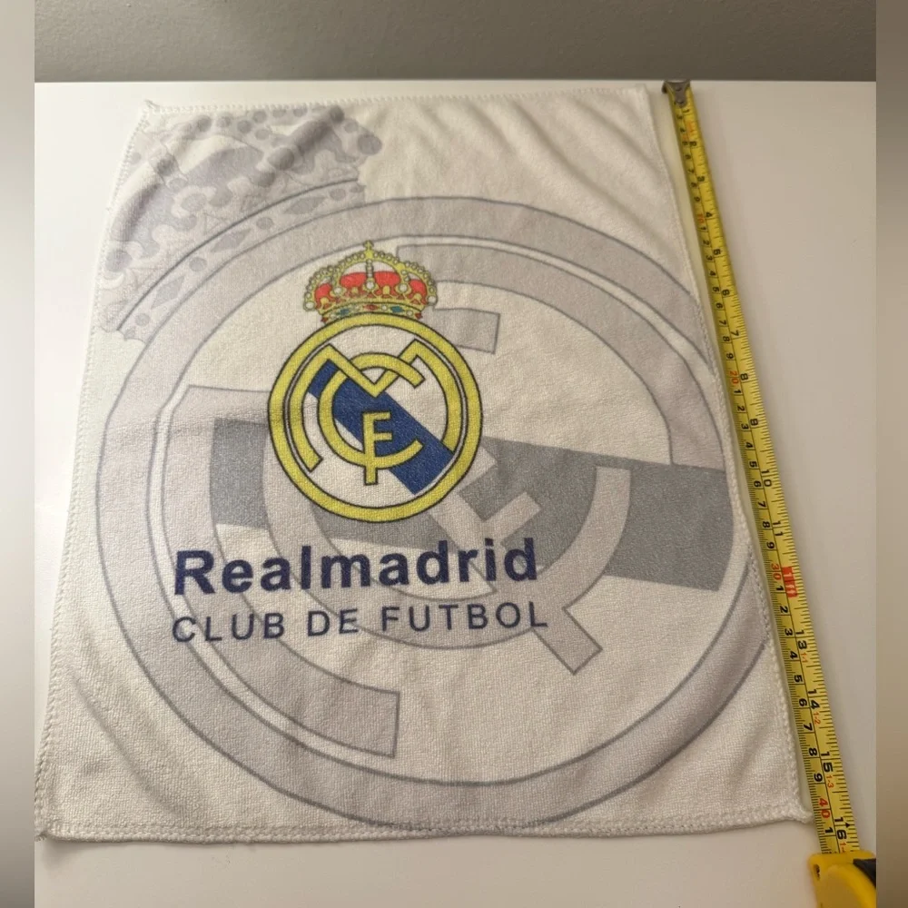Real Madrid Football Club White and Blue Hand Towel